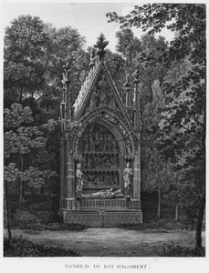 Kung Dagoberts grav, Musee des Monuments Francais, Paris, illustration från 